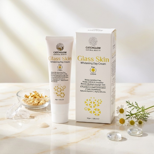 CatchGlow Glass Skin Whitening Day Cream – Brightening & Moisturizing Face Cream for Glowing Skin (30g)