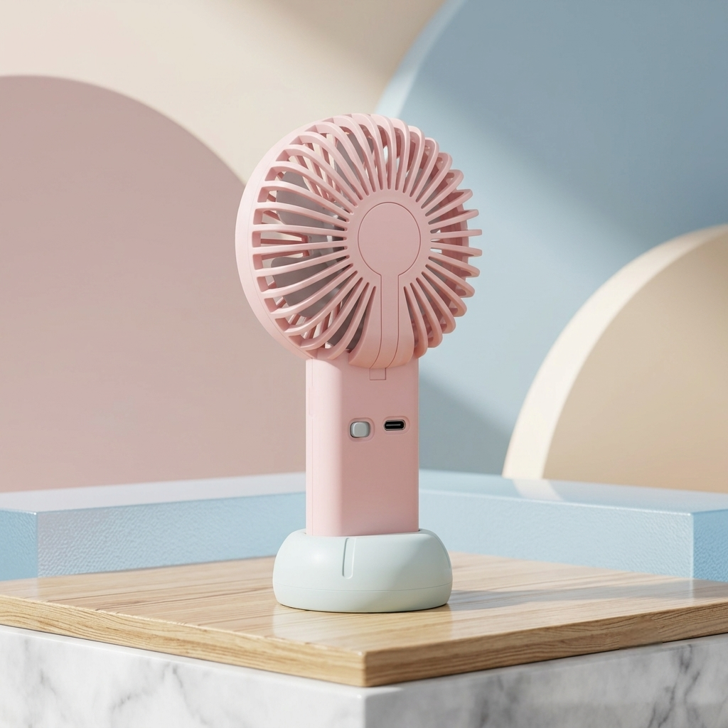 Portable Rechargeable Mini Handheld Fan with Digital Display – USB Cooling Fan (3