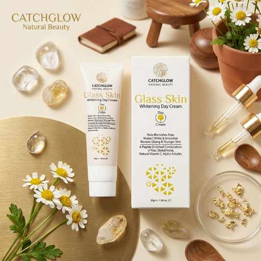 CatchGlow Glass Skin Whitening Day Cream – Brightening & Moisturizing Face Cream for Glowing Skin (30g)