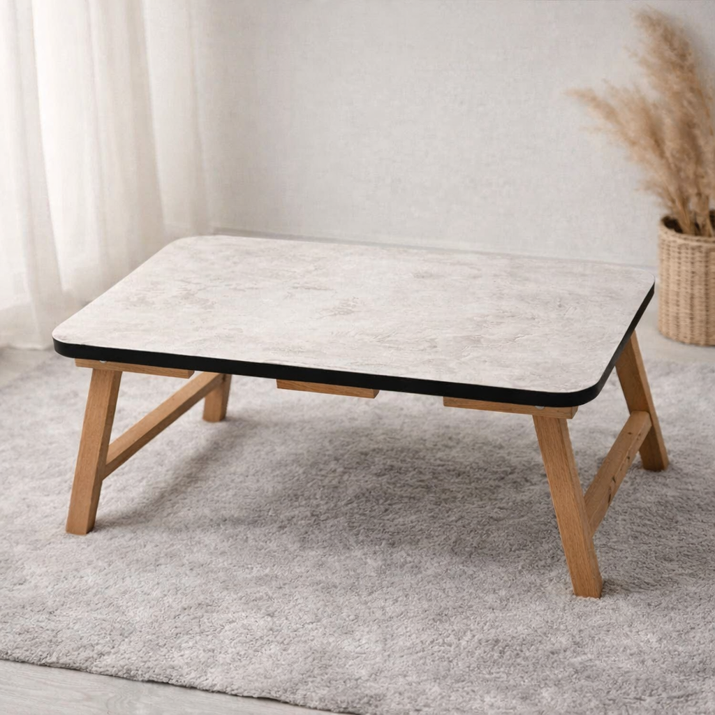 Foldable Wooden Laptop Table – Portable Bed Desk for Home & Office