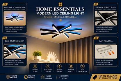Modern LED Ceiling Light – Premium Decorative Ceiling Lamp for Room