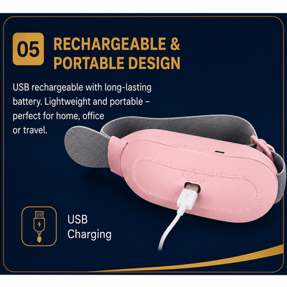 Rechargeable Heated Eye Massager – USB Portable Eye Care Massager for Relaxation, Eye Fatigue &