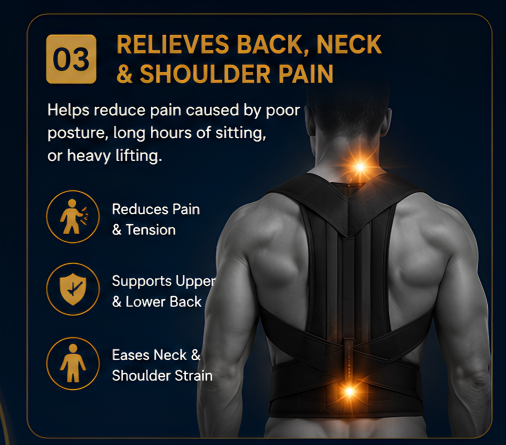 Adjustable Posture Corrector Belt | Back Support Shoulder Brace for Men & Women