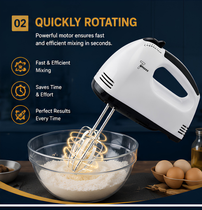 260W Electric Hand Mixer – Multi-Speed Kitchen Beater for Baking & Cooking