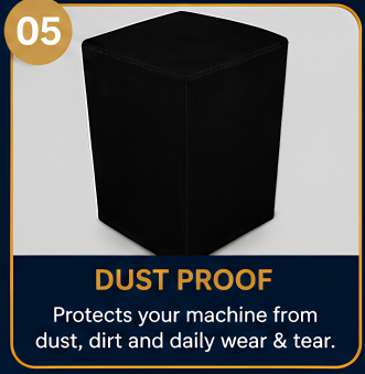 Single Washing Machine Cover – Waterproof Parachute Fabric Dustproof Top Load Washing ProtectorMachine