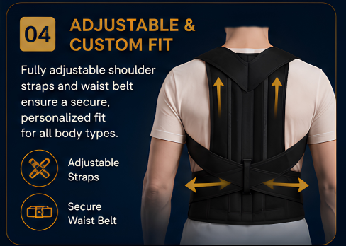 Adjustable Posture Corrector Belt | Back Support Shoulder Brace for Men & Women