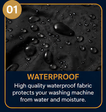 Single Washing Machine Cover – Waterproof Parachute Fabric Dustproof Top Load Washing ProtectorMachine