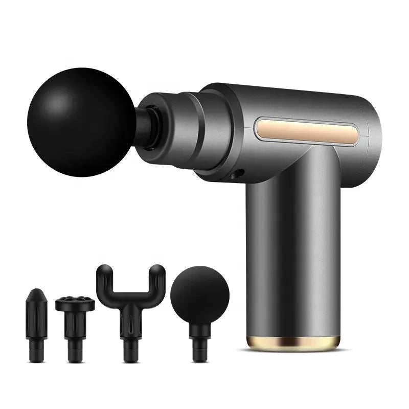 Smart Massage Gun – Deep Tissue Muscle Massager with 4 Massage Heads | Portable Percussion Massager