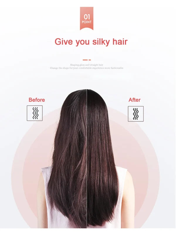 Electric Hair Straightening Comb – Fast Heating Hair Straightener Brush with Temperature Control