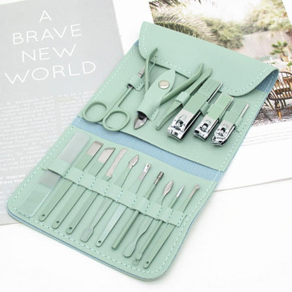 18-in-1 Professional Manicure & Pedicure Kit – Stainless Steel Nail Care Set with Travel Case